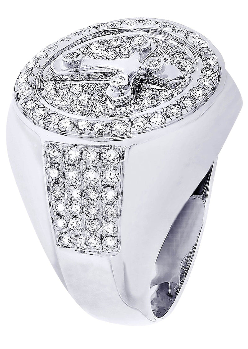 White Gold Mens Diamond Ring| 1.42 Carats| 13.07 Grams