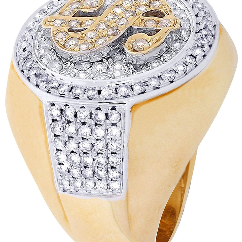 Money Sign Mens Diamond Ring / Pinky Diamond Ring| 1.78 Carats