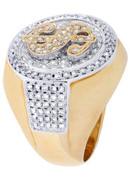 Money Sign Mens Diamond Ring / Pinky Diamond Ring| 1.78 Carats