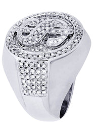 White Gold Mens Diamond Ring| 2.18 Carats| 23.68 Grams