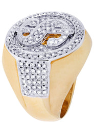 Money Sign Mens Diamond Ring| 1.86 Carats