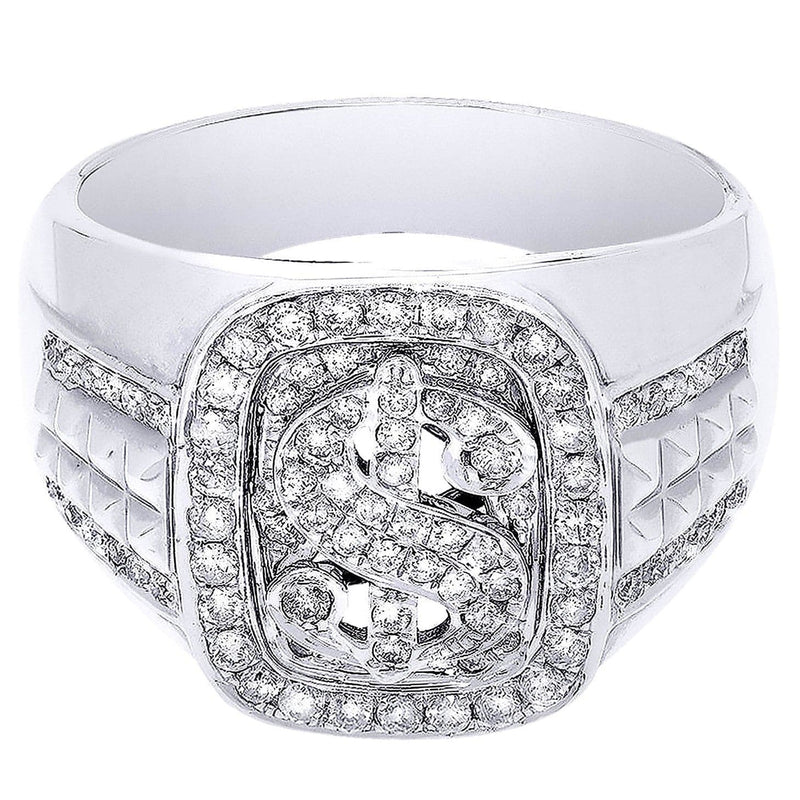 White Gold Mens Diamond Ring| 0.86 Carats| 11.07 Grams