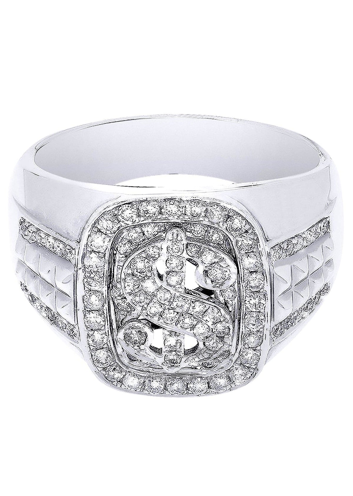 White Gold Mens Diamond Ring| 0.86 Carats| 11.07 Grams