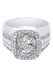 White Gold Mens Diamond Ring| 0.86 Carats| 11.07 Grams