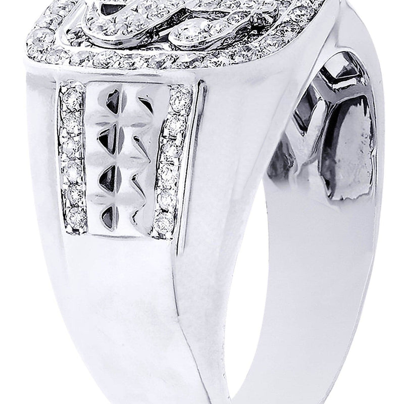White Gold Mens Diamond Ring| 0.86 Carats| 11.07 Grams