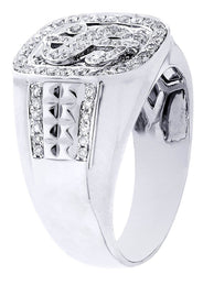 White Gold Mens Diamond Ring| 0.86 Carats| 11.07 Grams
