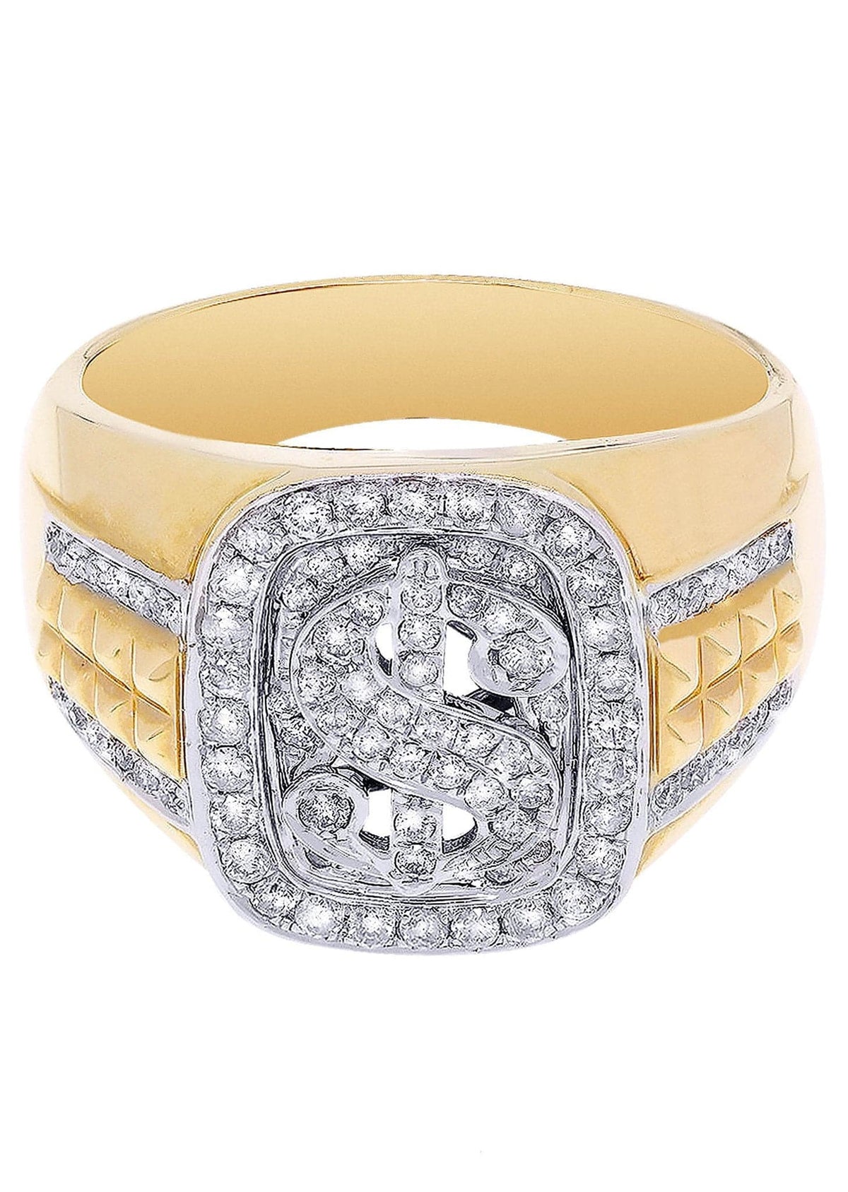 Money Sign Mens Diamond Ring / Pinky Diamond Ring| 0.65 Carats