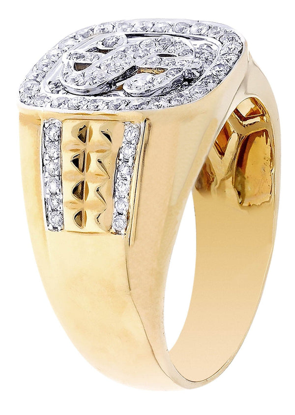 Money Sign Mens Diamond Ring / Pinky Diamond Ring| 0.65 Carats
