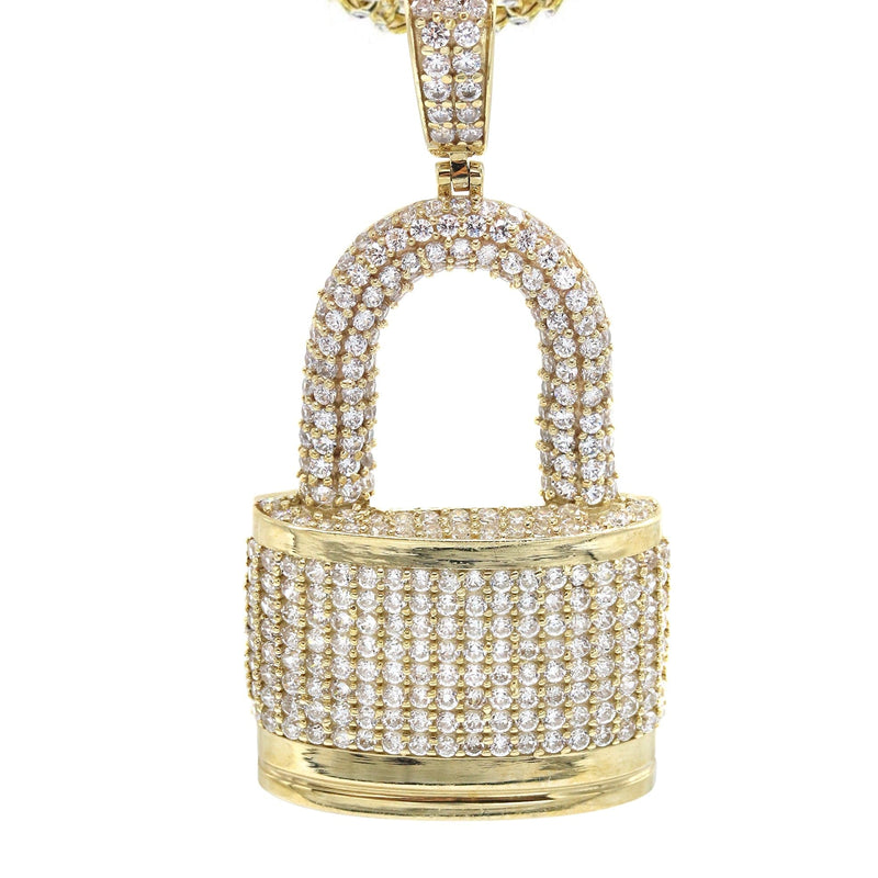 10K Yellow Gold Lock Necklace | Appx. 17 Grams