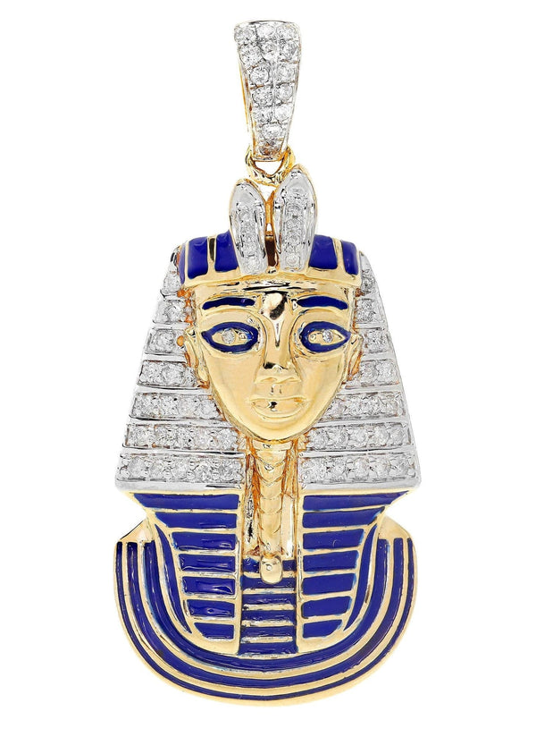 Diamond Pharoh Pendant | 14.37 Grams | 0.6 Carats