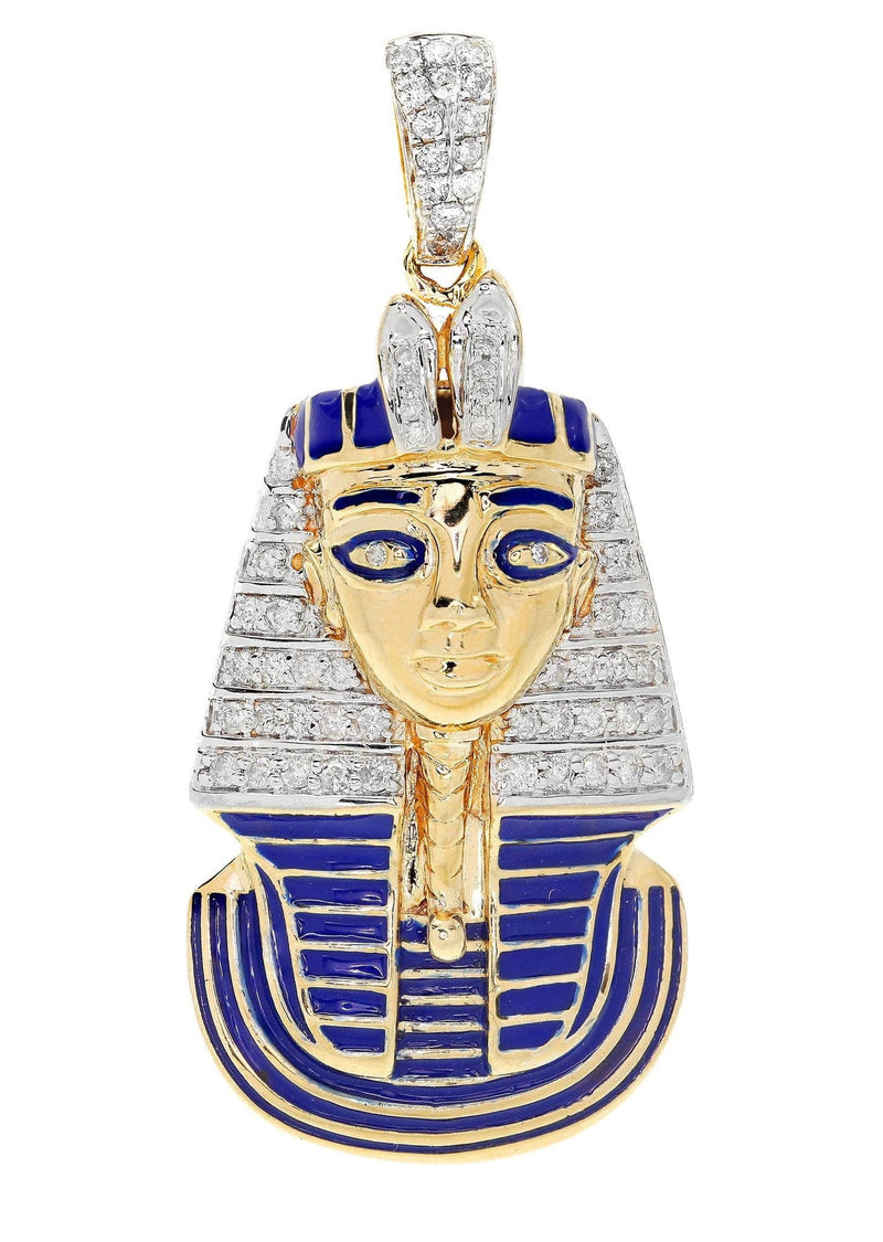 Diamond Pharoh Pendant | 14.37 Grams | 0.6 Carats