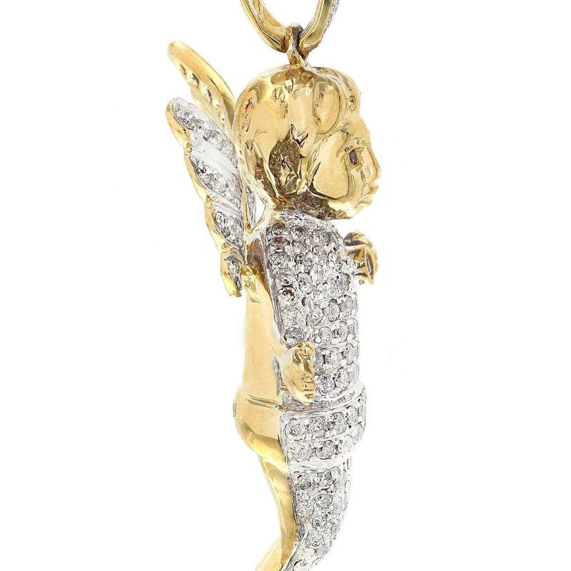 Diamond Angel Pendant | 13.09 Grams | 2.77 Carats