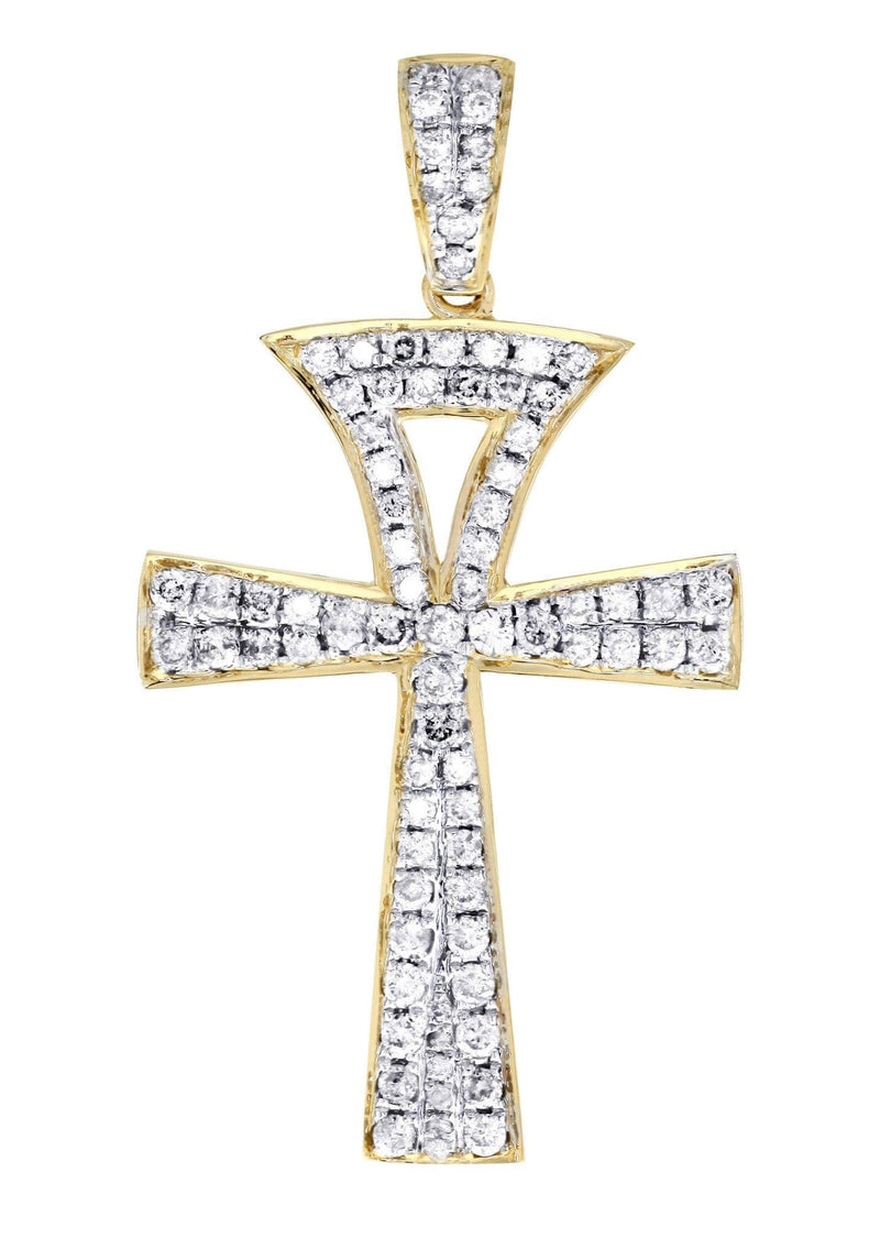 Diamond Ankh Pendant | 1.07 Carats | 2.36 Grams