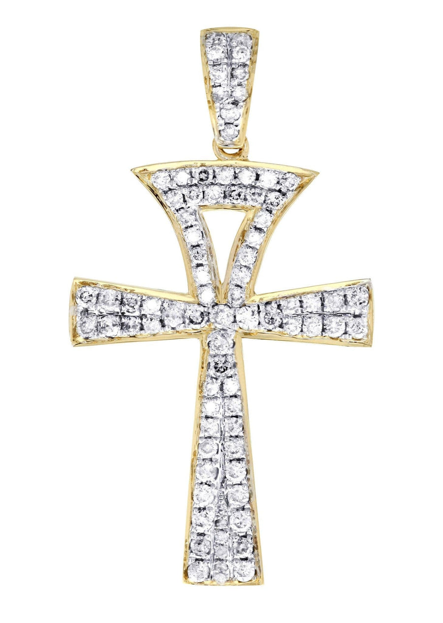Diamond Ankh Pendant | 1.07 Carats | 2.36 Grams