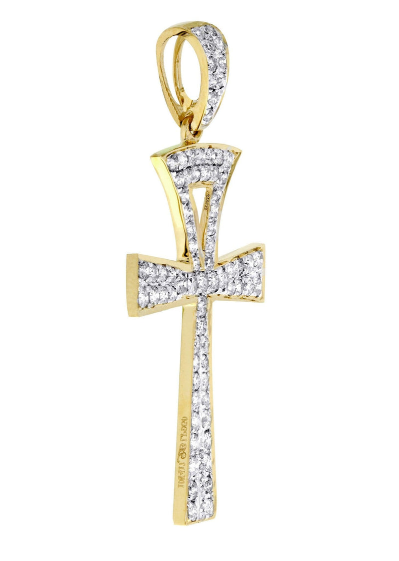Diamond Ankh Pendant | 1.07 Carats | 2.36 Grams