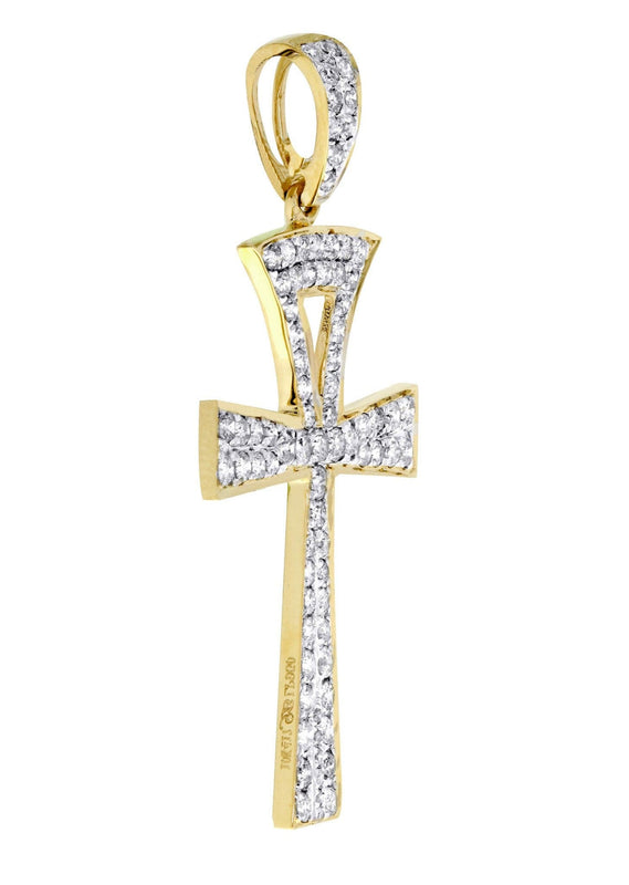 Diamond Ankh Pendant | 1.07 Carats | 2.36 Grams
