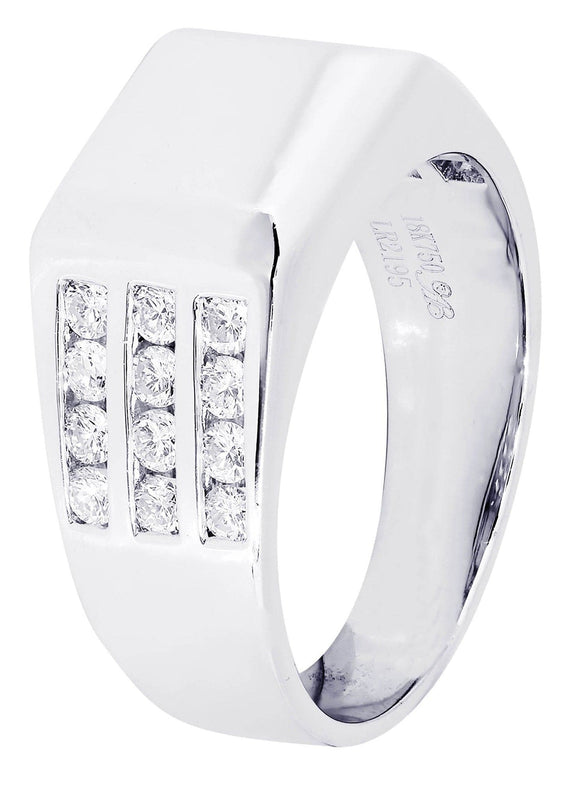 White Gold Mens Diamond Ring| 0.94 Carats| 9.91 Grams