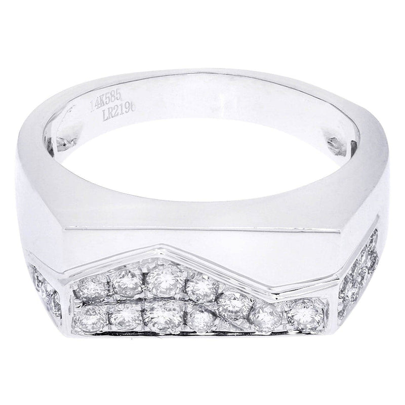 White Gold Mens Diamond Ring| 0.59 Carats| 7.93 Grams