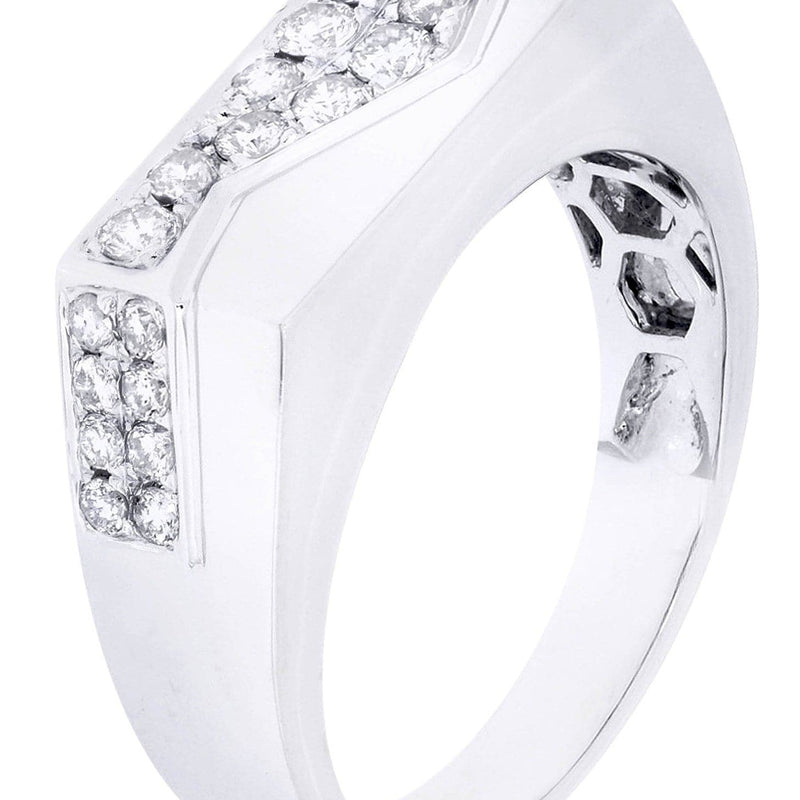 White Gold Mens Diamond Ring| 0.59 Carats| 7.93 Grams