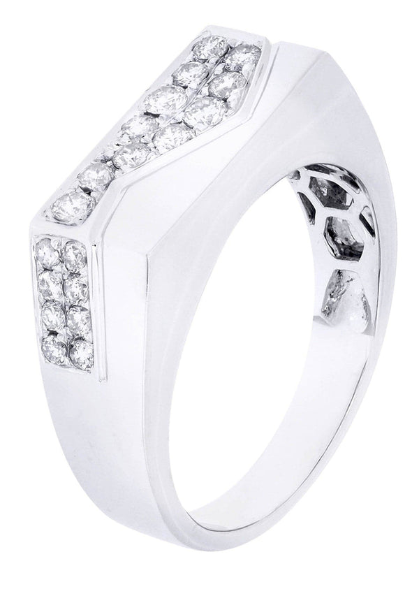 White Gold Mens Diamond Ring| 0.59 Carats| 7.93 Grams