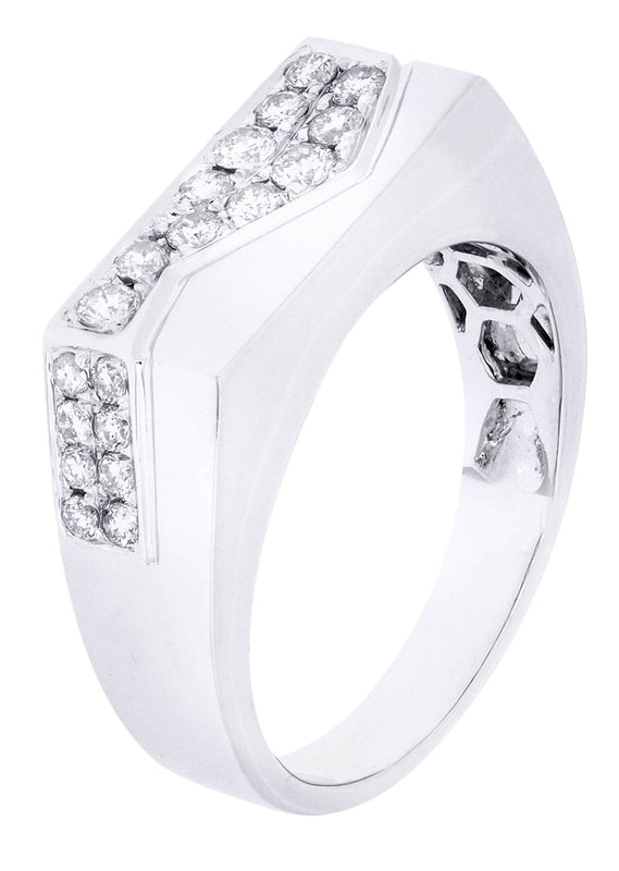 White Gold Mens Diamond Ring| 0.59 Carats| 7.93 Grams