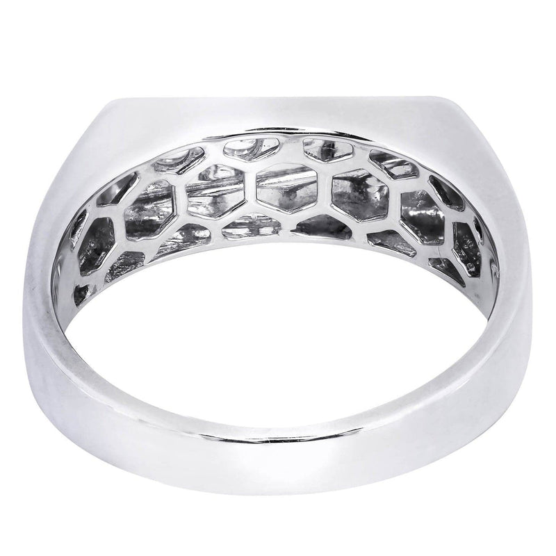White Gold Mens Diamond Ring| 0.41 Carats| 8.57 Grams