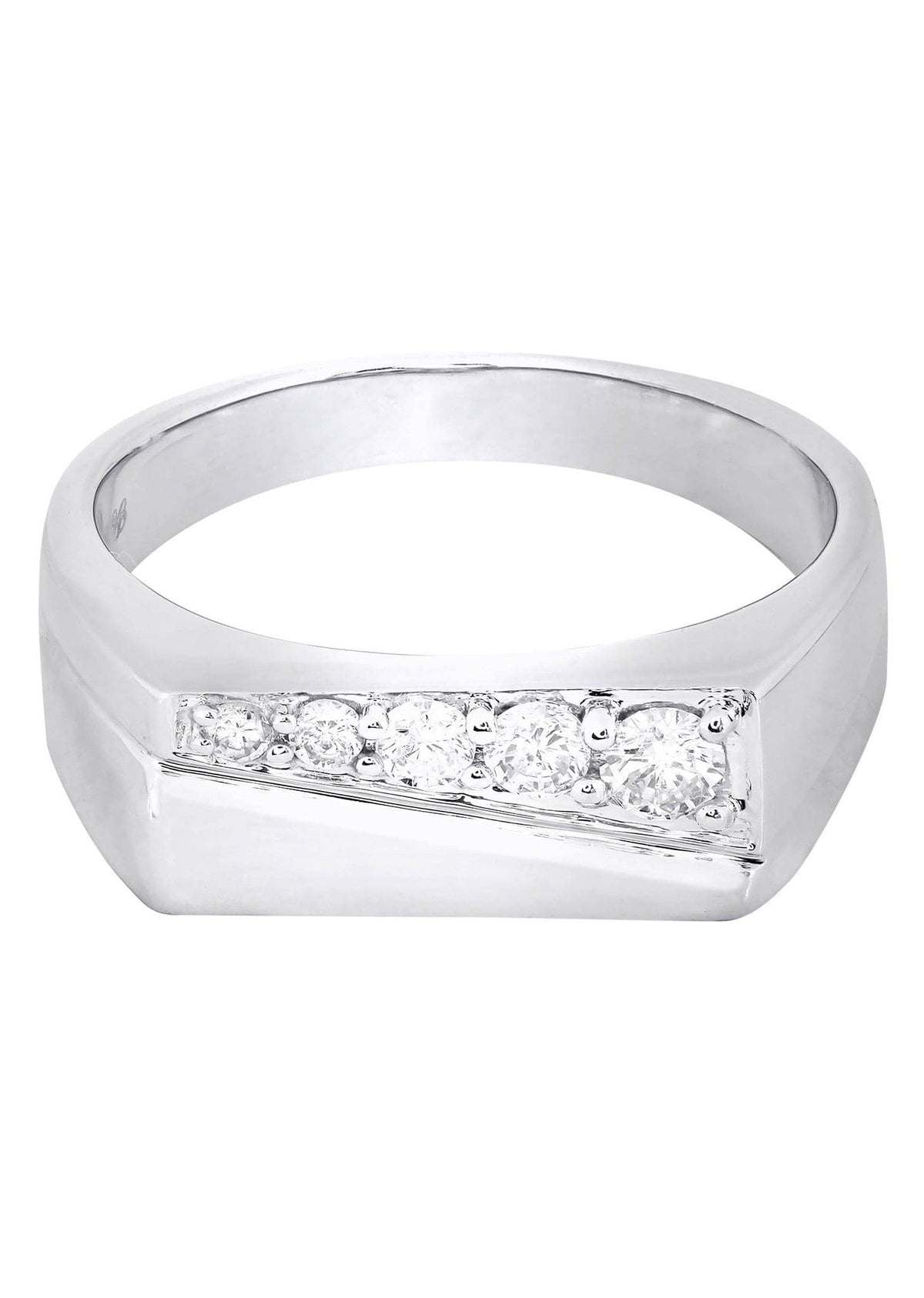 White Gold Mens Diamond Ring| 0.41 Carats| 8.57 Grams
