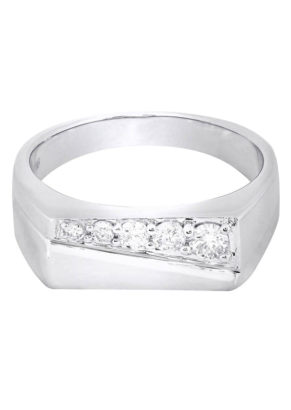 White Gold Mens Diamond Ring| 0.41 Carats| 8.57 Grams