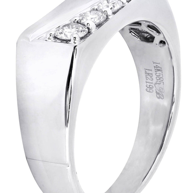 White Gold Mens Diamond Ring| 0.41 Carats| 8.57 Grams