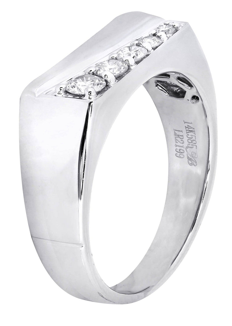 White Gold Mens Diamond Ring| 0.41 Carats| 8.57 Grams
