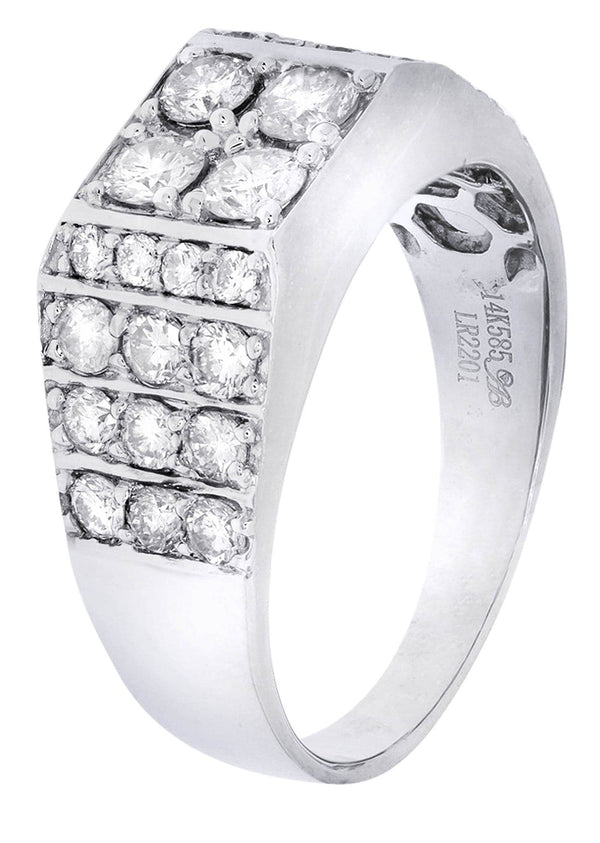 White Gold Mens Diamond Ring| 1.66 Carats| 7.43 Grams