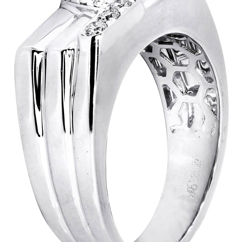 White Gold Mens Diamond Ring| 0.28 Carats| 8.54 Grams