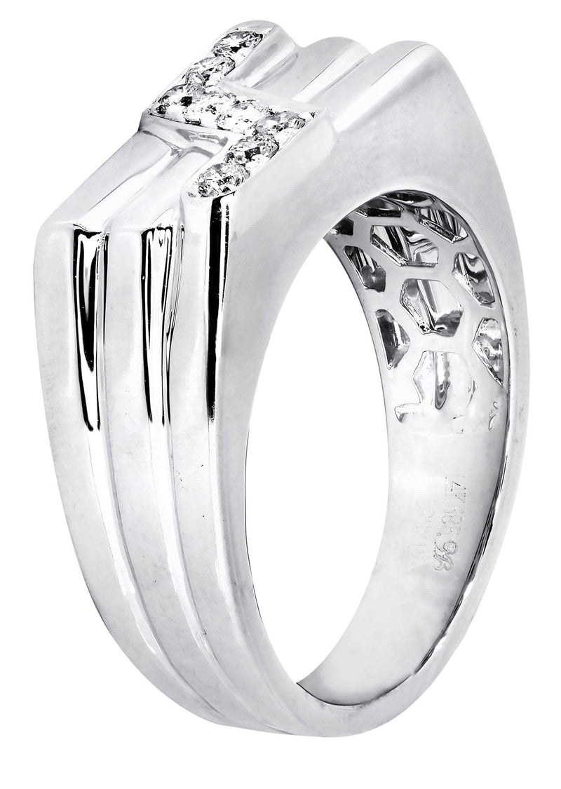 White Gold Mens Diamond Ring| 0.28 Carats| 8.54 Grams