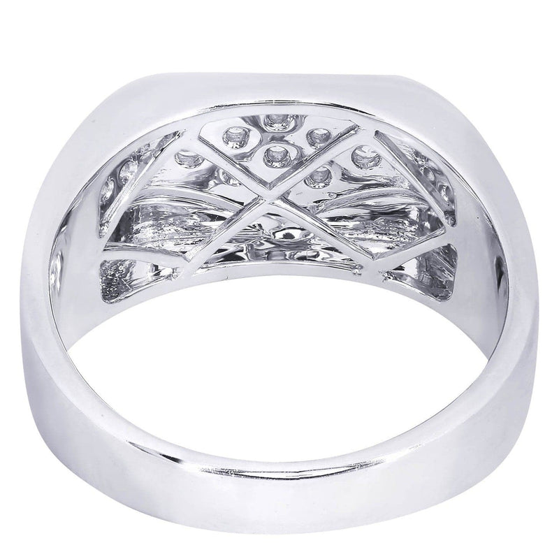 White Gold Mens Diamond Ring| 0.51 Carats| 12.43 Grams