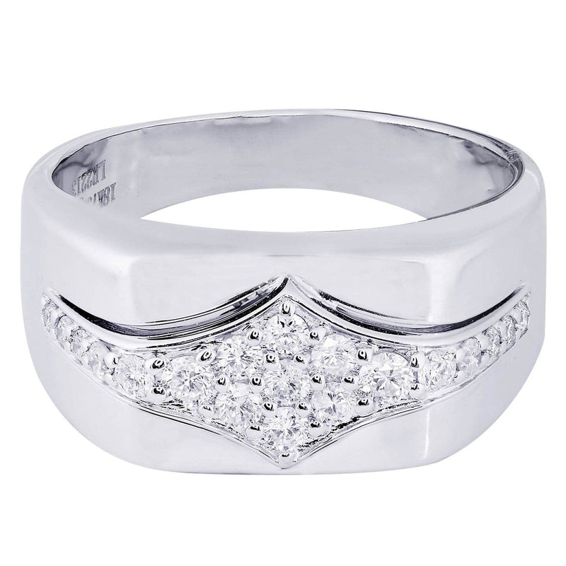 White Gold Mens Diamond Ring| 0.51 Carats| 12.43 Grams