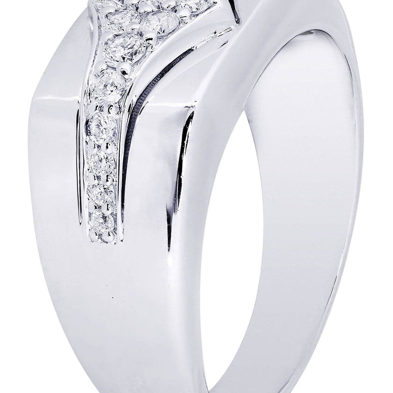 White Gold Mens Diamond Ring| 0.51 Carats| 12.43 Grams