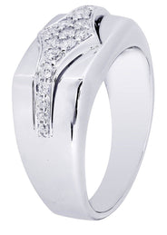 White Gold Mens Diamond Ring| 0.51 Carats| 12.43 Grams