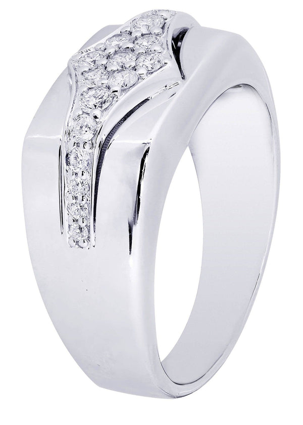 White Gold Mens Diamond Ring| 0.51 Carats| 12.43 Grams