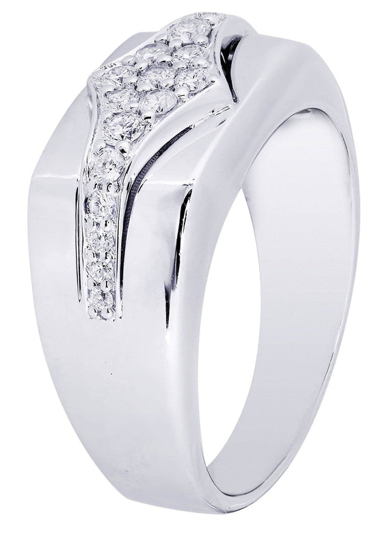 White Gold Mens Diamond Ring| 0.51 Carats| 12.43 Grams