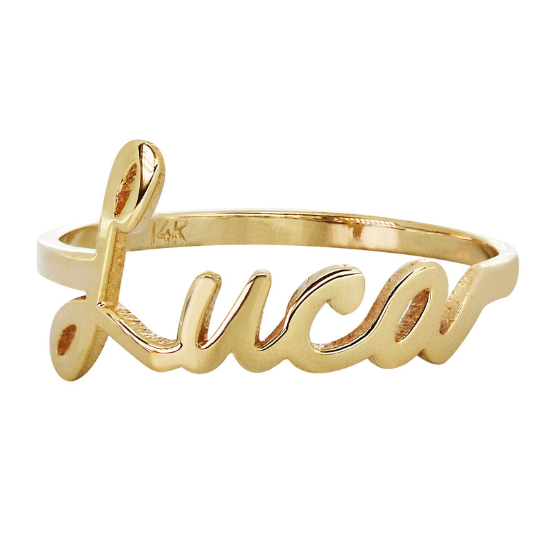 14K Gold Cursive Name Ring | Appx. 1 Gram