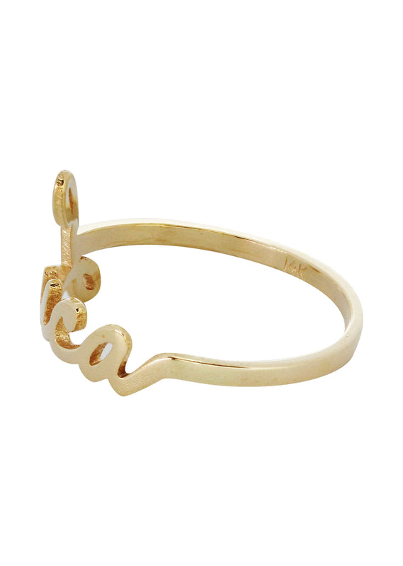 14K Gold Cursive Name Ring | Appx. 1 Gram