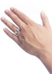 Basic Carved Celtic Mens Wedding Band | High Polish Finish (Colton)
