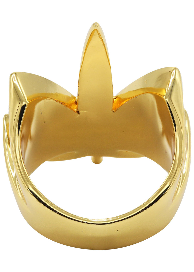 Gold Plated Marihuana Leaf Ring | 14 Grams
