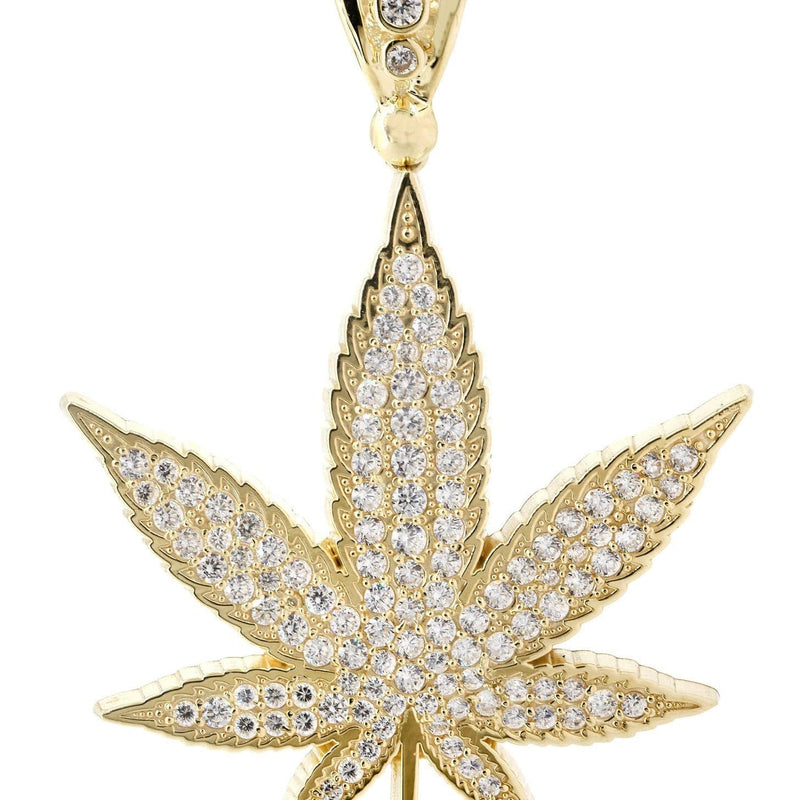 Marijuana Leaf  10K Gold Pendant | 15.4 Grams