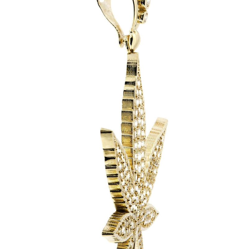 Marijuana Leaf  10K Gold Pendant | 15.4 Grams