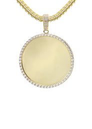 10K Yellow Gold Round Picture Necklace | Appx. 16.7 Grams