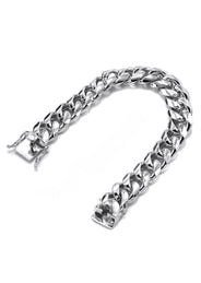 Silver White Miami Cuban Link Bracelet