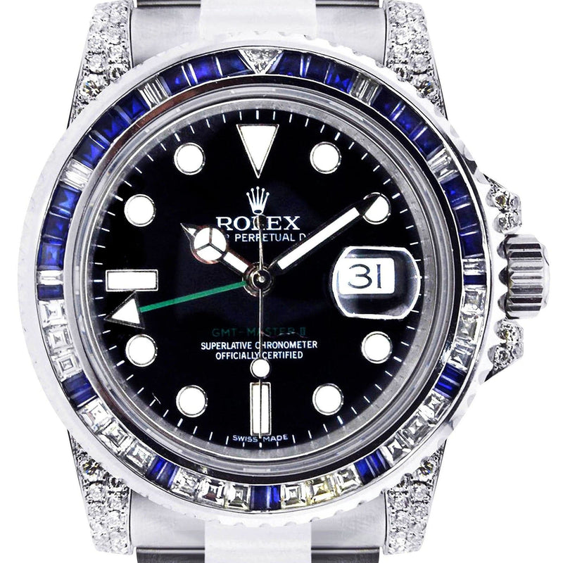 Diamond Rolex Gmt-Master 2 | Stainless Steel | 40 Mm