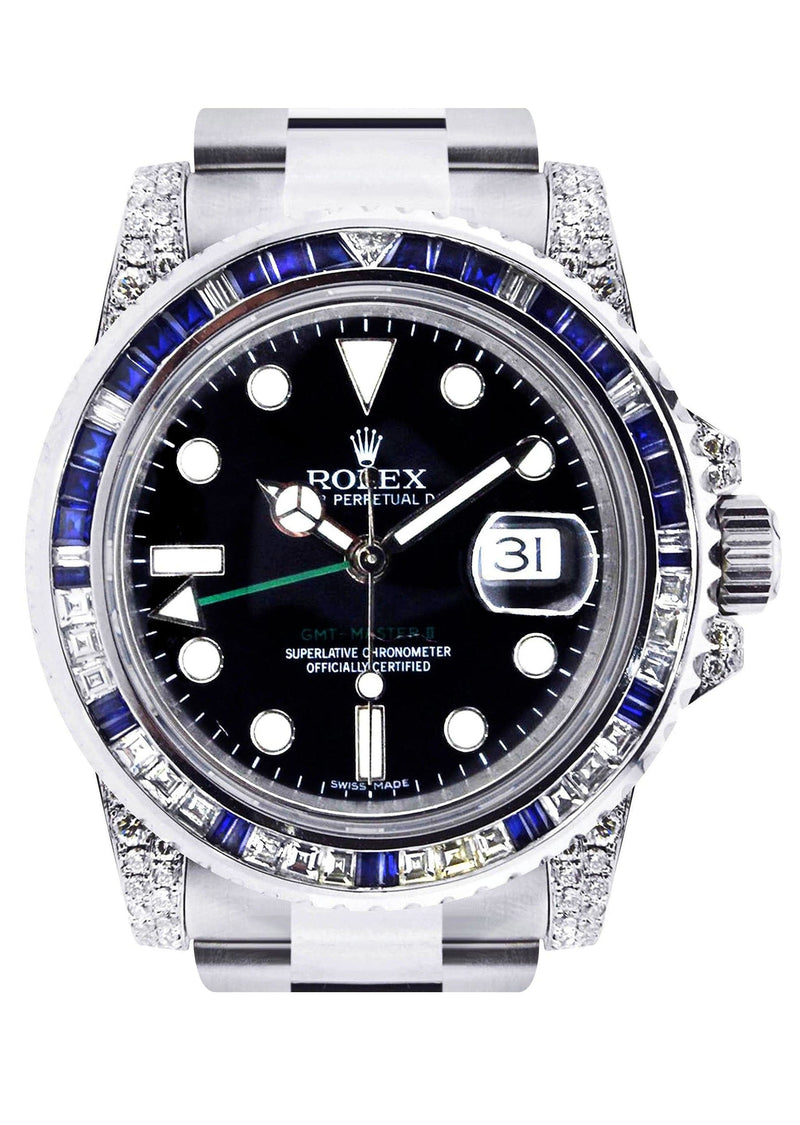 Diamond Rolex Gmt-Master 2 | Stainless Steel | 40 Mm