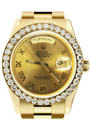 Diamond Rolex Day-Date | 18K Yellow Gold